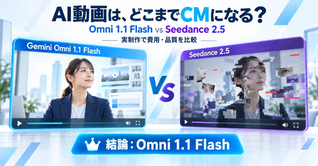 AI動画は、どこまでCMになる？ Omni 1.1 Flash vs Seedance 2.5